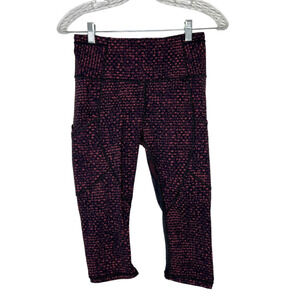 Lululemon Leggings Pants Mesh Panel High Rise Mesh Crop Size 6 T60416